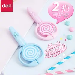 Mini ciseaux en forme de sucette intéressant, ciseaux de sécurité pour enfants avec housse de protection, ciseaux artisanaux dédiés à l'art pour étudiants 
