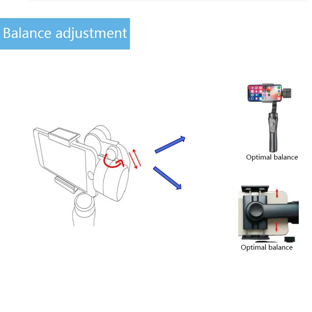  3 Axis Handheld Gimbal Stabilizer with Selfie stick tripod For Smartphone mobile phone iphone GoPro