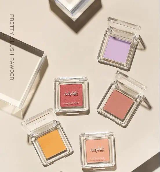 Judydoll Silky Monochrome Blush Nude Makeup Blush Apricot Roasted Milk Tea Natural Brighten Skin Tone Makeup Palette powder blusher blush powder blush plate facial blusher monochrome blush