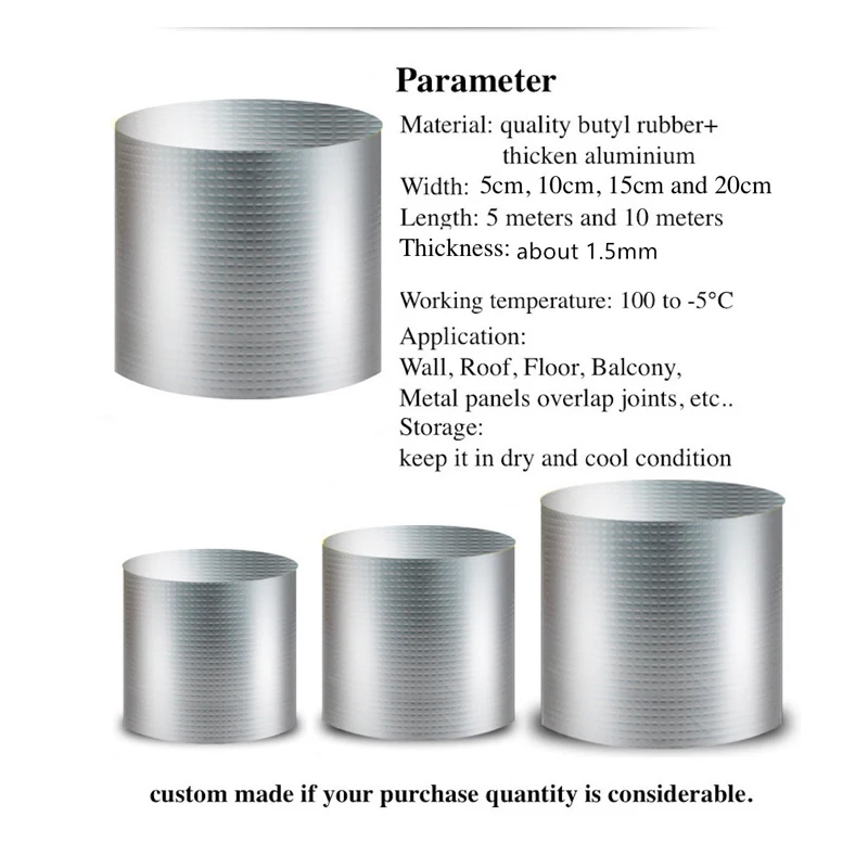 5/10M выполненное на заказ реагенты обогащения бутил Резиновая лента пол мансардное окно настенный водонепроницаемый клей для крыши трубы морской ремонт стоп утечка стикер
