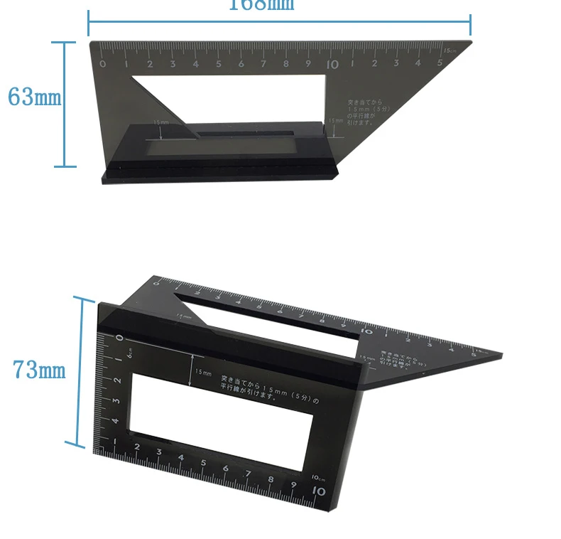 Japanese-Aluminum-Alloy-45-Degrees-90-Degrees-Woodworking-Multifunctional-Square-gauge-Angle-Protractor-Over-the-ruler (2)