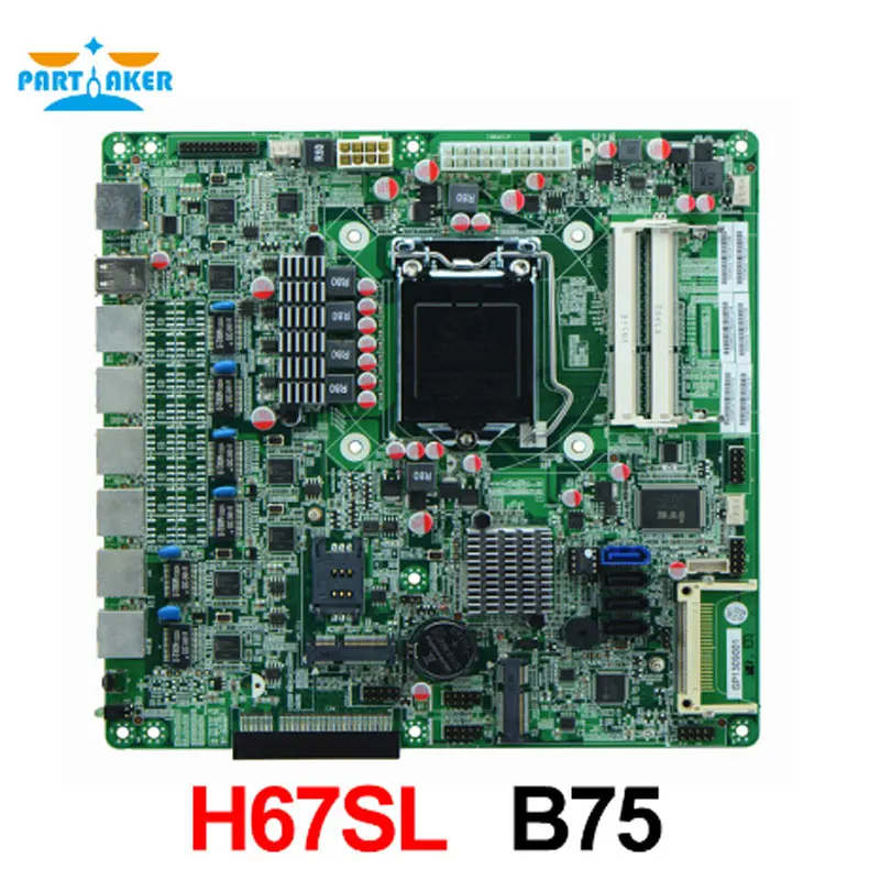 H67Sl Lga1155 Presa Industriale Schede Madri Con 6 Lan Per Il Router Firewall/Firewall