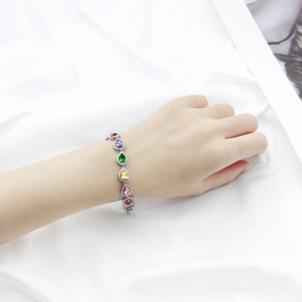 

Drop-shaped Women's Bracelet Colorful Stitching Sweet and Lovely Bracelet Accessories Daily Wear Holiday Gifts Girlfriends