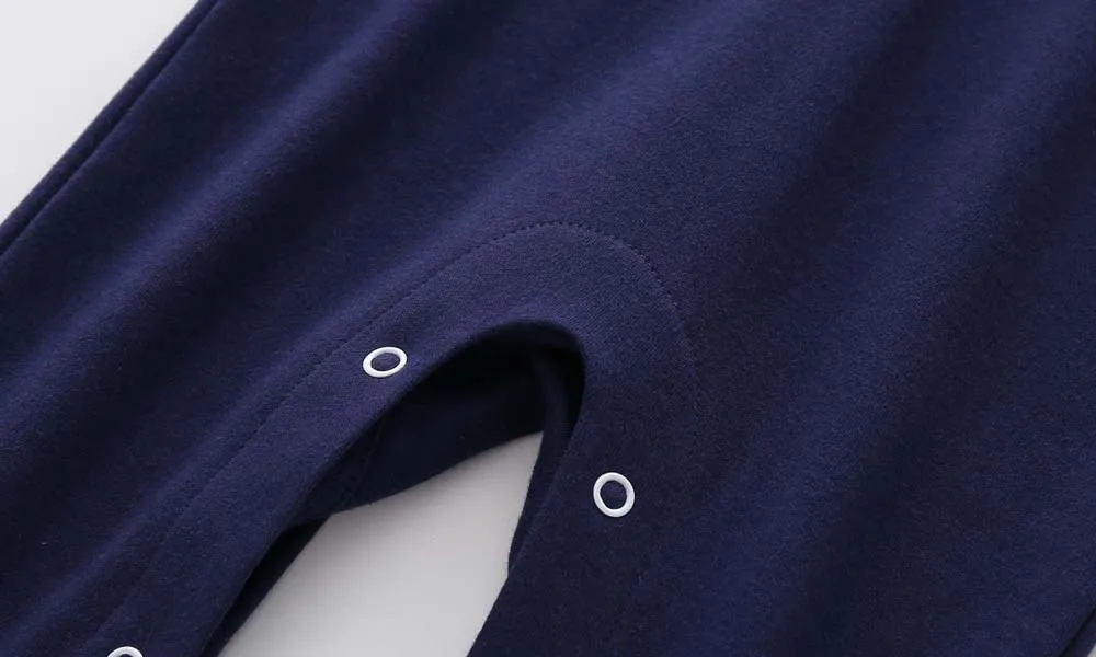 New spring autumn fashion brand style newborn baby clothes dark blue knitted cotton long-sleeved boy and girl romper 0-24 months New spring autumn fashion brand style newborn baby clothes dark blue knitted cotton long-sleeved boy and girl romper 0-24 months