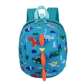 

New cartoon little dinosaur child safety belt traction belt anti-lost backpack walking toddler with safety bag tide snack pack