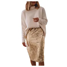 Jaycosin модные зимние повседневные сексуальные элегантные женские шикарные юбки с блестками и высокой талией удобные юбки с бахромой на сумку на юбку бедра 129#10