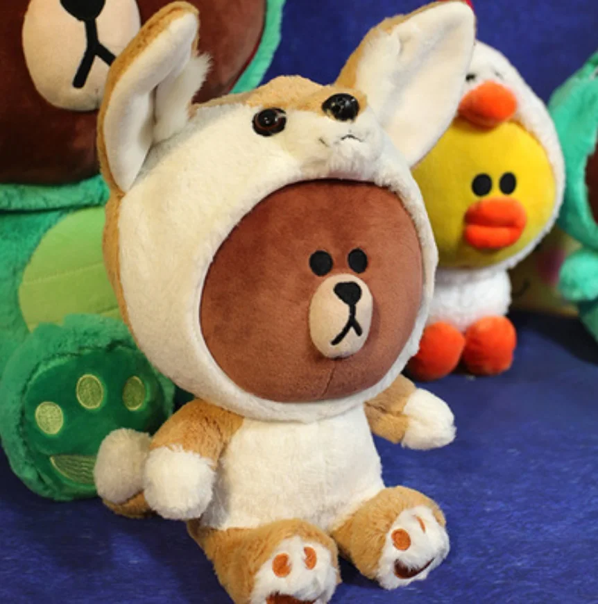 Милый коричневый медведь трансформирует животных плюшевые мягкие творческие коготь машина кукла качество игрушки для подруги детский подарок - Цвет: Akita dog