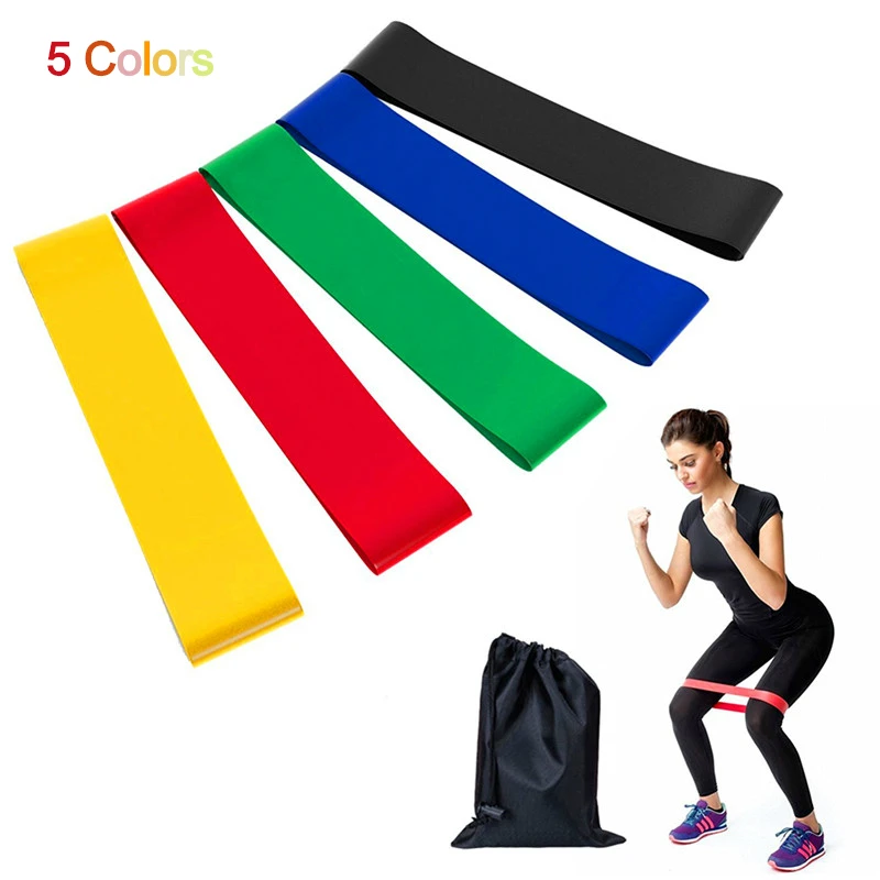 

Training Elastic Bands Fitness 5 Colors Crossfit Yoga Rubber Pulling Loop Men Women Bodybuilding Kinetic Exercise Equipment