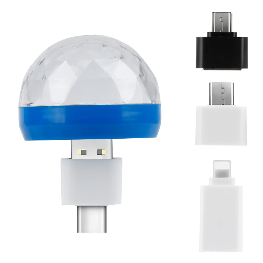 Мини USB диско-светильник светодиодный вечерние светильник s Портативный хрустальный магический шар красочный эффект сценический светильник для дома вечерние караоке Декор