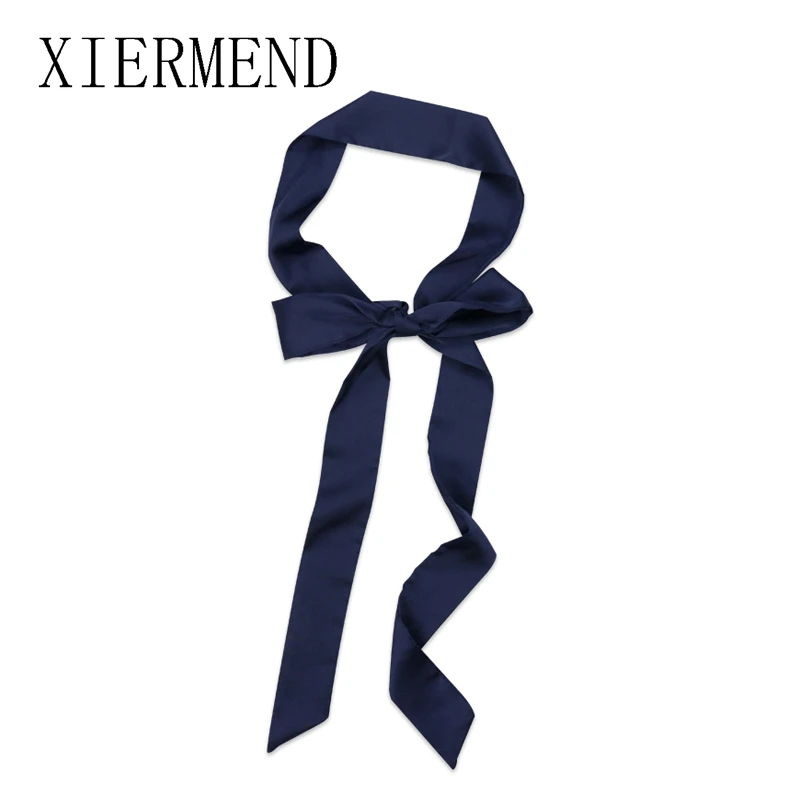 Kleines Temperament, kontrahierte lange, reine Farbschals, Damen-Frühlings- und Herbstmode, Taschenband, Gürtel, dünner Schal – Detail 17