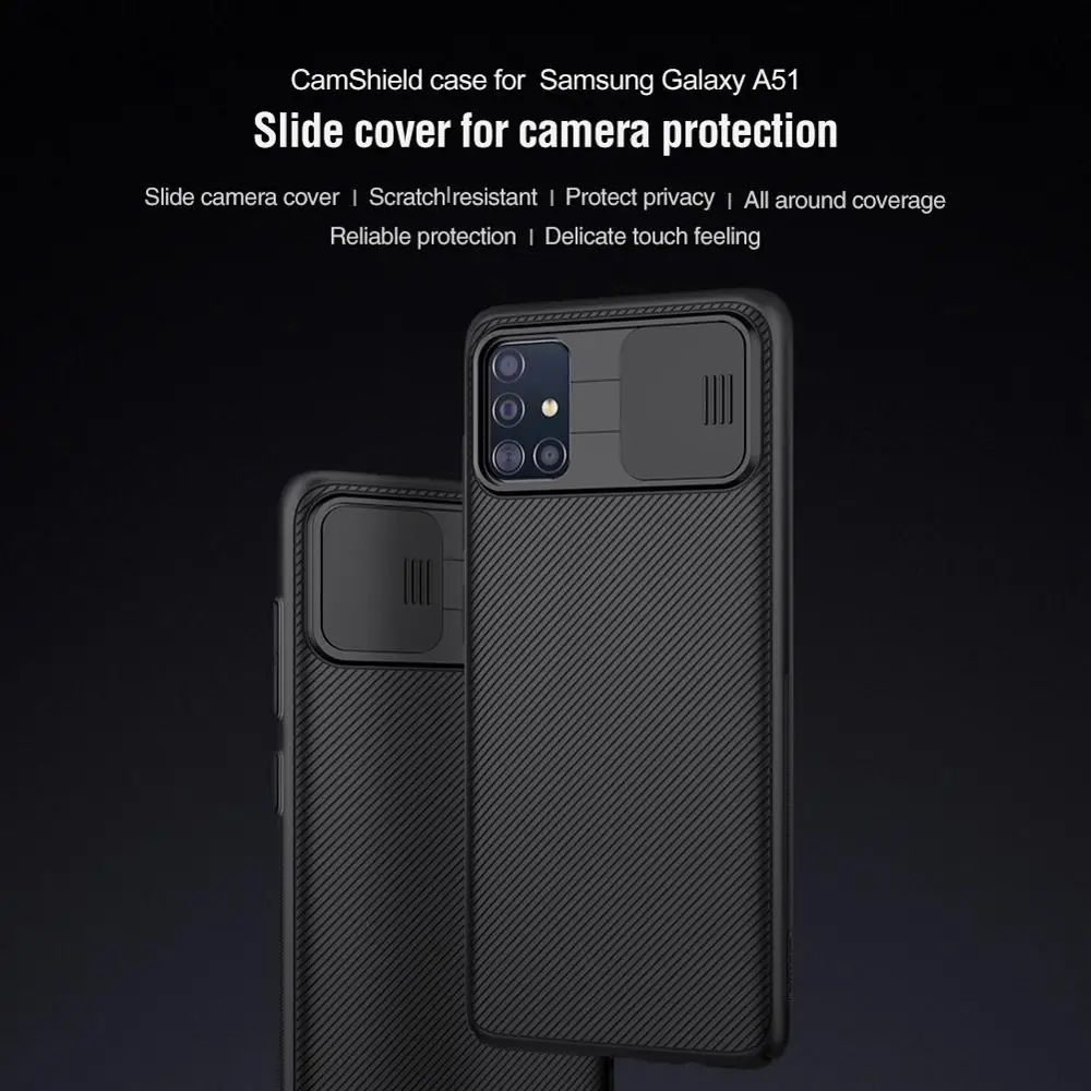 Чехол Nillkin Camshield для Samsung Galaxy A51 чехол с откидной крышкой защиты камеры ПК жесткий