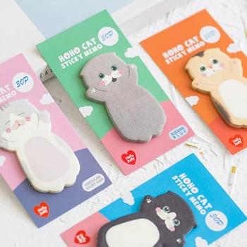 

Yisuremia Kawaii Cute Cat N Times Sticky Index Note List Memo Pad Escolar Papelaria School Stationery Bookmark Label Stickers
