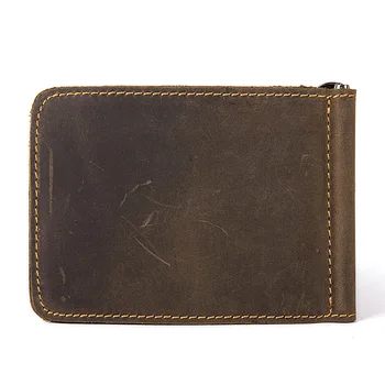 

Promotional Leather Card Package First Layer Cowhide Multi-card Bit Card Clip Retro Crazy Horse Pickup Card Set 2020 Hot