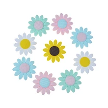 Perles de dentition en Silicone pour bébé, 5 pièces, tournesol, de qualité alimentaire, sans BPA, DIY, chaîne de sucette, accessoires, jouets pour nouveau nés 