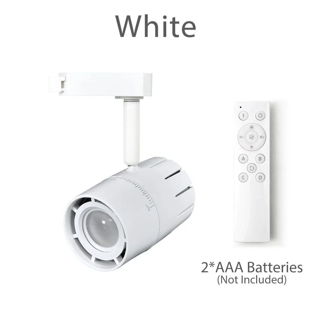 White Body 2 провода алюминиевый корпус Трековый светильник 2,4 г пульт дистанционного управления регулируемый 20 Вт 30 Вт рельсовый Точечный светильник для магазинов одежды Галерея лампа с регулируемой яркостью - Испускаемый цвет: White Body