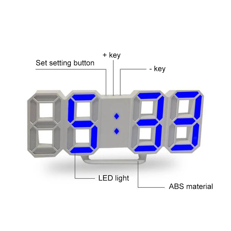 Светодиодный Будильник часы USB зарядка электронные цифровые часы настенные Horloge 3D Dijital Saat украшение дома для офисного стола часы