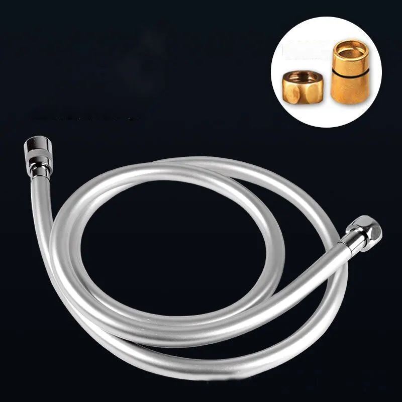 copper connector Ванная комната ПВХ шланг трубы 1,5 м 1,8 биде высокого давления кран для гибкого душевого трубы шланг для полива для ванной комнаты, душа аксессуары Смесители для ванной комнаты - Цвет: copper connector