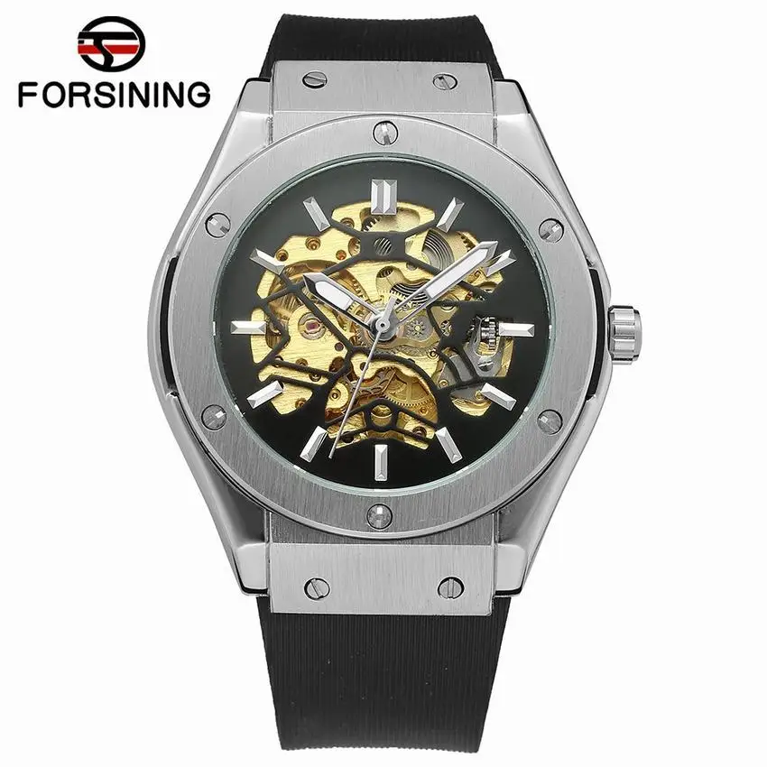 

Rich Sydney Forsining2018 Genuine Product Watch Retro Hollow out Machinery Calendar Week Flywheel Analog Watch Men's