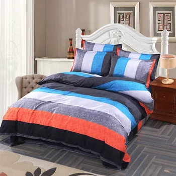 

Nordic Rainbow Stripe Bedding Set Home Textile Thick Fabric Soft Breathable Bedding Bedclothes Adults Bed Duvet Cover Set Twin