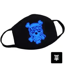 1 шт., креативная маска для рта с принтом черепа, дышащая, теплая, светится в темноте, противопылевая маска, аксессуары для одежды