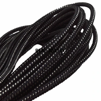 

10m/lot approx 3mm black braided nylon rope cords with steel wire for bracelets making nylon cords for necklace making diy strip