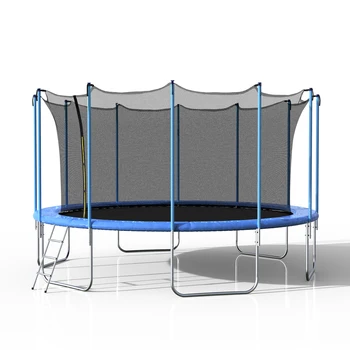 

16FT Round Trampoline with Safety Enclosure Net Kids Outdoor Yard Garden Trampoline Game Toys Free Shipping