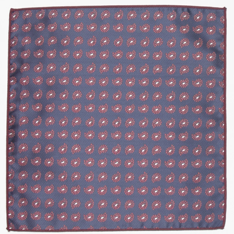  navy patterned pocket square with patterns handkerchief