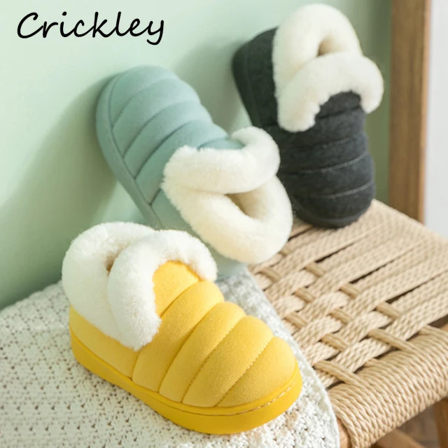 Children Slippers House Home-Shoes Toddler Winter Kids Plush Baby-Girls Boys Indoor Solid