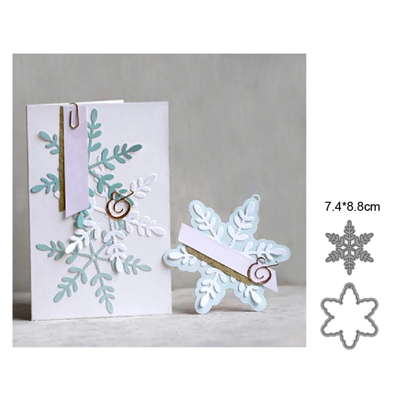 

Snowflake Christmas 2021 New Metal Cutting dies Scrapbook Template DIY Photo Album Card Decoration Embossing Folder Tool Mould