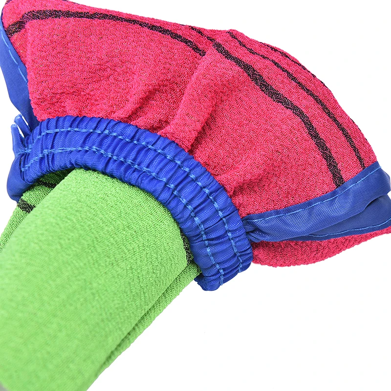 1 шт Душ Спа-отшелушиватель двухсторонняя перчатка для ванны Очищающая скраб для тела рукавица для удаления омертвевшей кожи Товары для ванной комнаты случайный цвет