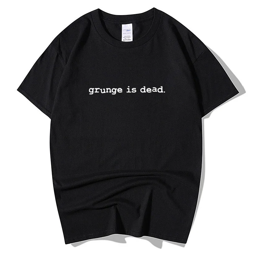 Grunge Is Dead забавная футболка Kurt Cobain Daniel Johnston группа панк-рок хлопок короткий рукав