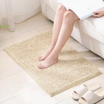 

50*80cm Soft Floor Mat Absorbent Comfortable Anti-slip Microfiber Shag Bath Rug Bathroom Mat