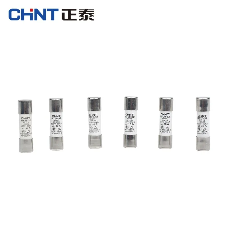 10pcs CHINT RT28-32 (RO15, RT14-20) 2A 4A 6A 10A 16A 20 25A 32A Fuse Link 10X38 Fuse Fusible Core 10pcs/lot CHINT RT28-32 (