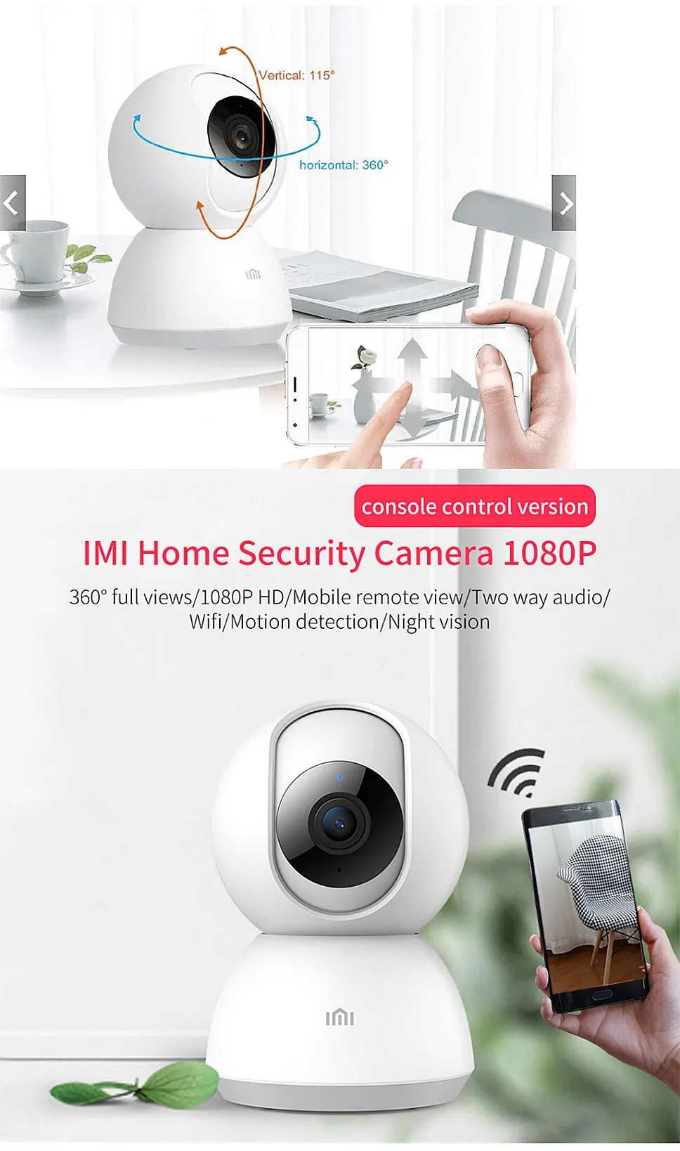 Xiao mi jia 360 градусов ночная версия IP смарт-камера WiFi голосовой Детский Монитор веб-камера для mi Home-глобальная версия Беспроводная камера