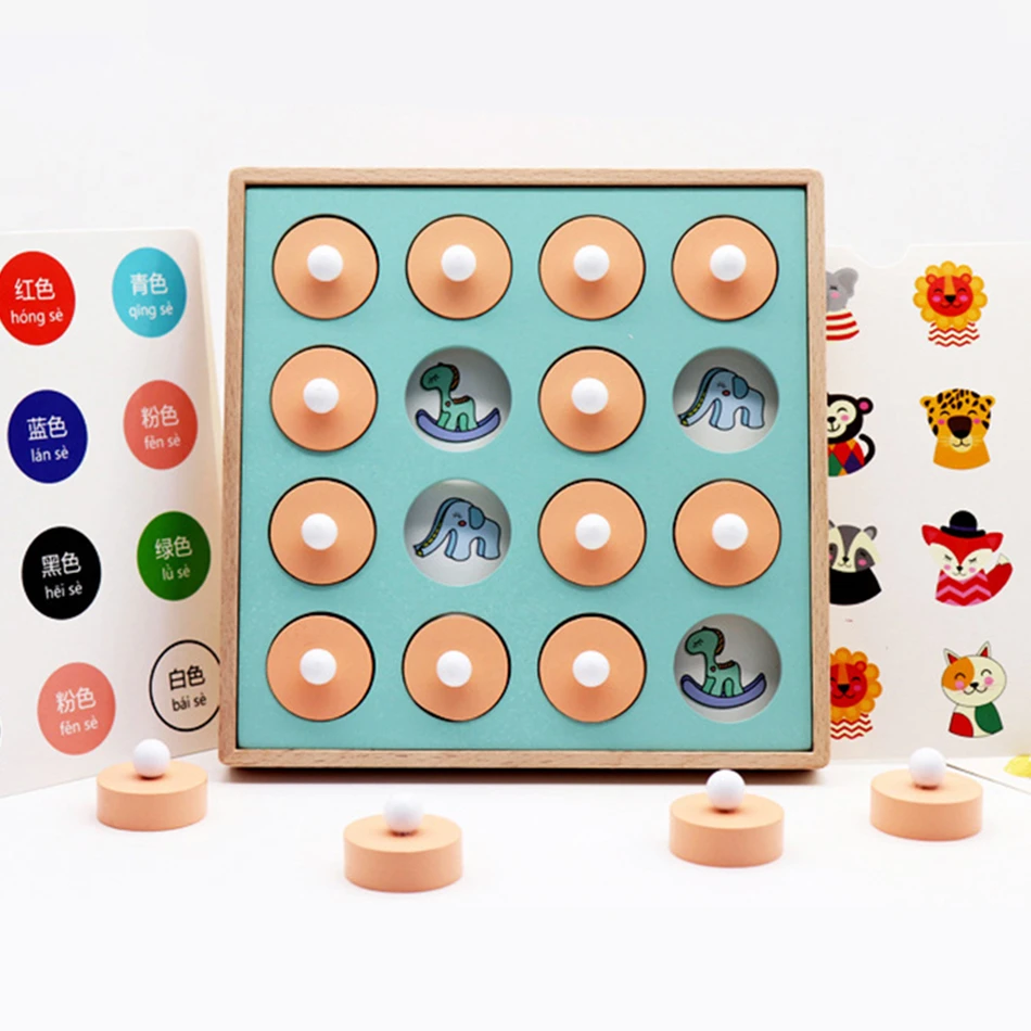Memory Match Stick шахматы деревянная головоломка для детей игрушка развивающие цветные