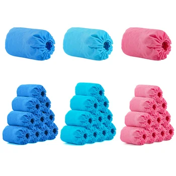 

100pcs Non-woven Boot Cover Disposable Shoe Covers Thicken Overshoes Non-Slip Universal LBShipping