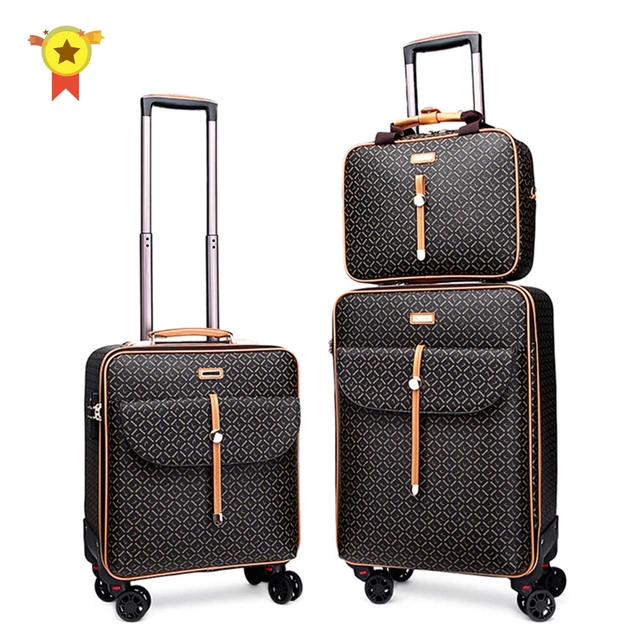 Travel Tale 20inch Women Spinner Leather Retro Trolley Bag 24 Travel Suitcase  Hand Luggage Set - Rolling Luggage - AliExpress