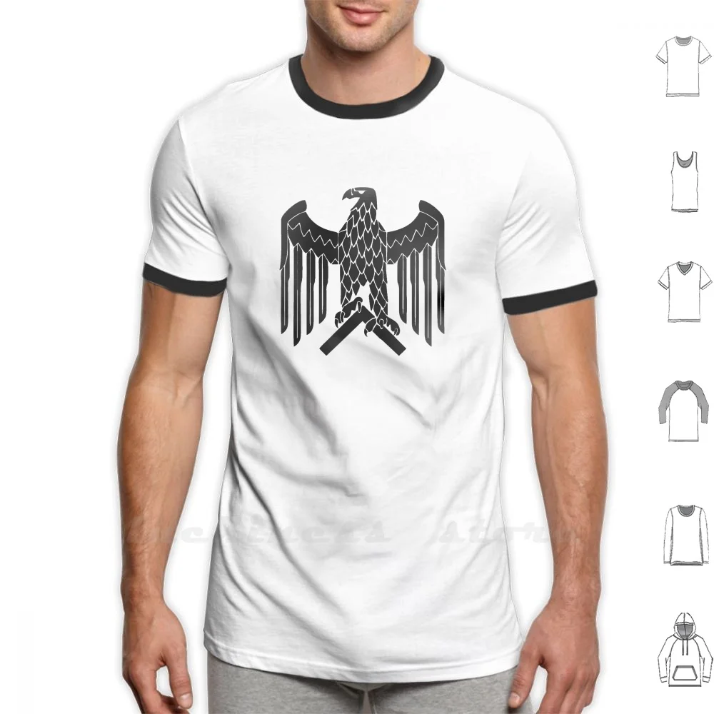 Maglietta Dell'Emblema Dell'Aquila Tedesca Stampa Big Size 6Xl Cotton New Cool Tee German Eagle Emblem Symbol Helmet Army Ss Wehrmacht