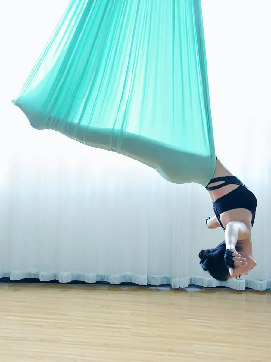 5*2.8M Aerial Yoga Hammock Silk Yoga Flying Swing Anti-gravity Yoga Belts Carabiner/Daisy Chain/Hanging Plate
