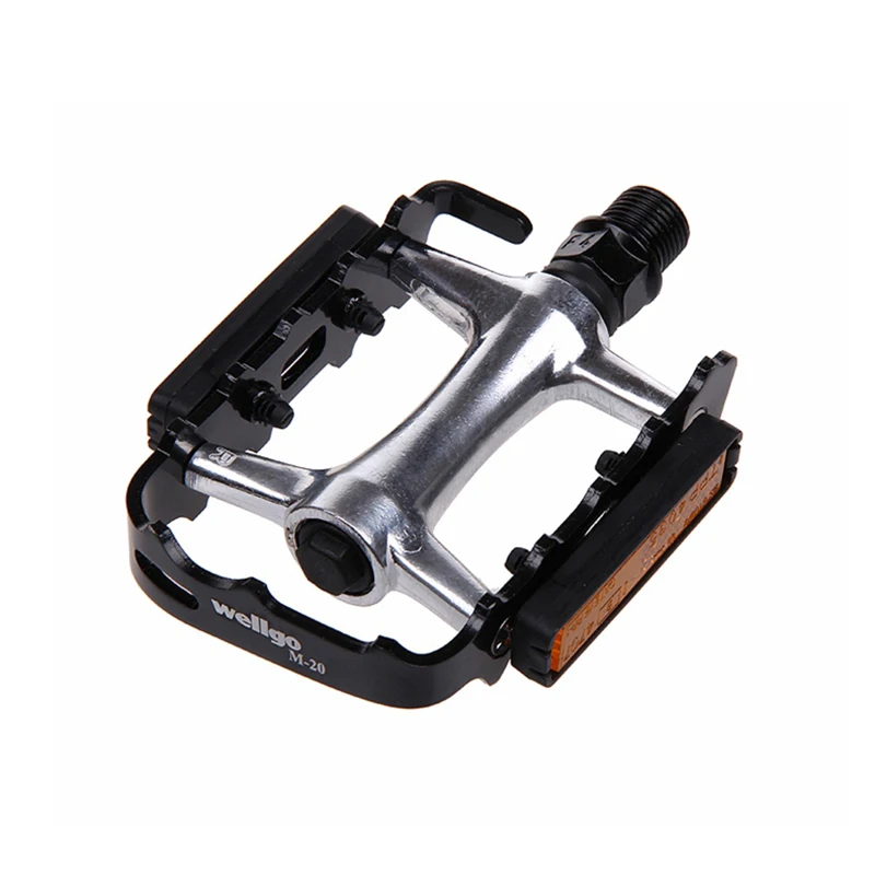 Pédales De Vélo Wellgo M‑20 En Aluminium – Pour VTT, Route & Vélo Pliant – 9/16″ – 258g – Axe Cr‑Mo – Cage Noire - 12