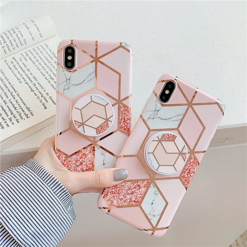 Чехол подставка FLYKYLIN для Samsung Galaxy A50 чехол накладка A70 A40 силиконовый IMD с мраморным