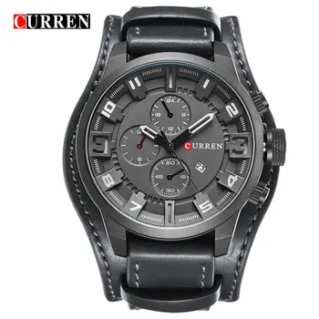

Carrian 8225 Men'S Casual Business Quartz Watch Leather Wristband Mechanical Pointer Table Multi-Function Watch