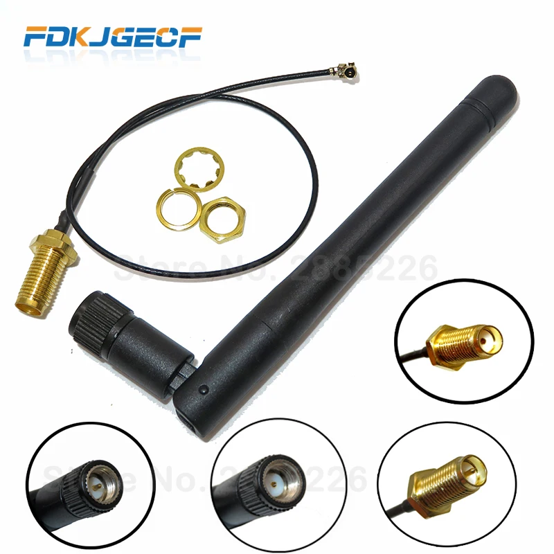 

U.FL IPX to RP SMA Male Female Connector 2.4GHz 3dBi Omni WIFI Antenna with RP SMA male Female plug connector for wireless WIFI