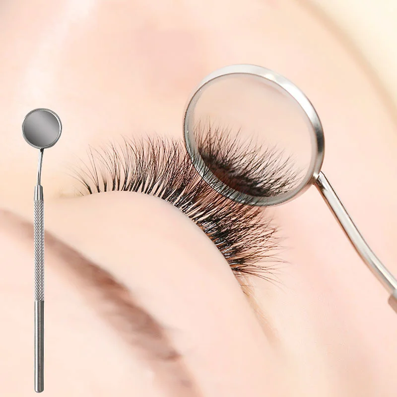 

Mini Anti-fog Mirror for Checking Eyelash Extension Stainless Steel Non-Slip Handle Multi-purpose Personal Care MakeupTools 2019
