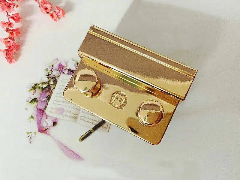 DIY детали для сумок аксессуары врезной замок 4,4 см* 3,2 см Золотой Бронзовый черный серебристый