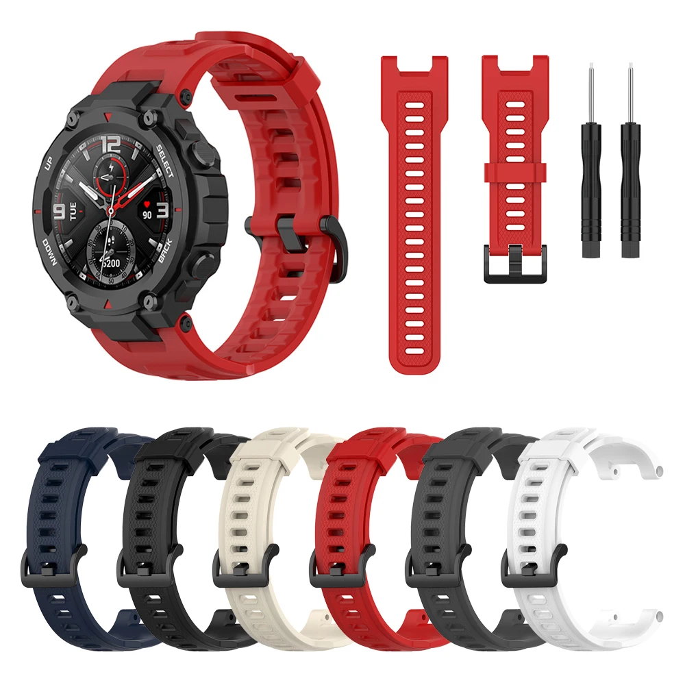 Силиконовый ремешок для смарт-часов Amazfit T-rex Rex A1918 оригинальные силиконовые