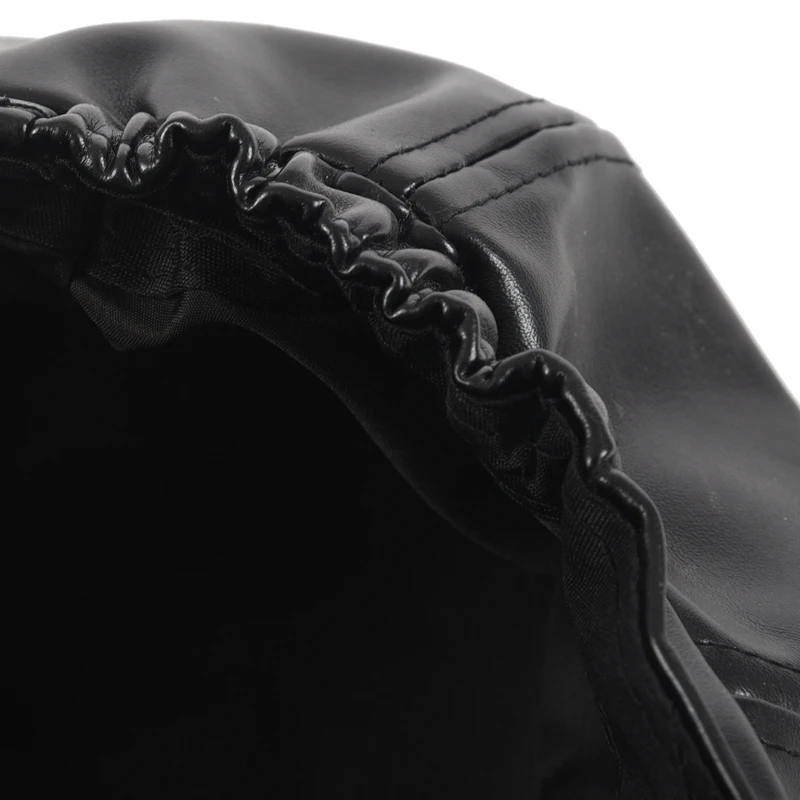 Hat Beret Unisex PU Leather Cap Black Fashion