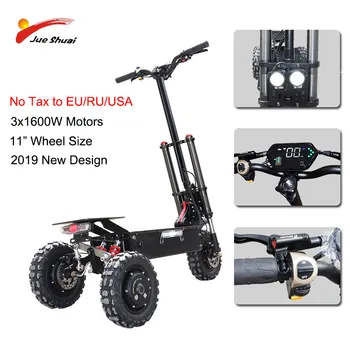 Billig 80 KM/H 3x1600W Motoren Elektrische Roller Off Road 11 Zoll Drei Motor Rad E Roller Patinete Electrico Adulto Elektrische Skateboard
