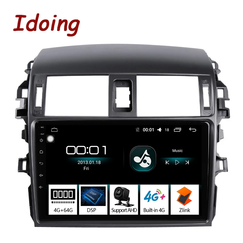 Idoing " 4G+ 64G для Toyota Corolla 10 E140 E150 2006-2013 автомобильный Радио Мультимедиа Видео плеер навигация gps Android 8,1 No 2 din