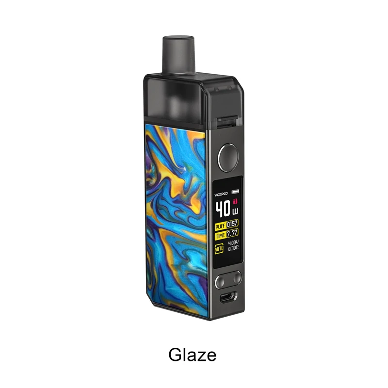 VOOPOO Navi MOD Pod Vape комплект 3,8 мл картридж 40 Вт коробка мод испаритель PnP-VM3 PnP-VM4 катушка MTL DTL электронная сигарета VS VINCI X - Цвет: Glaze